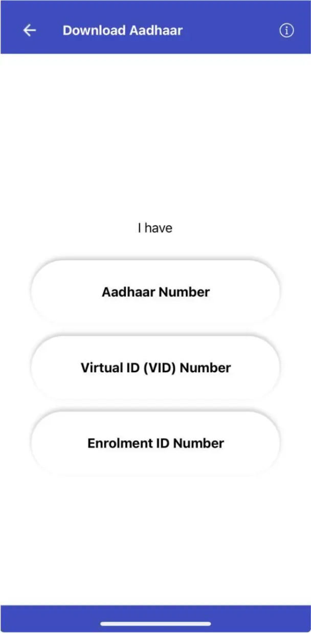 Download Aadhaar on mAadhaar App with Aadhaar Number or EID or VID